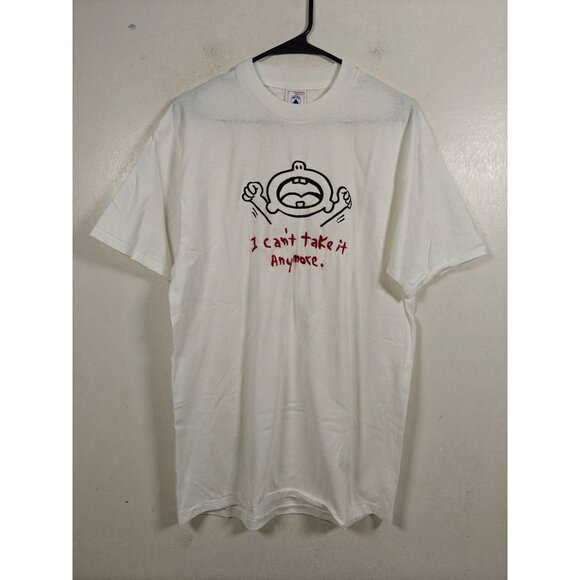 Vintage Graphic T-Shirt Funny I Cant Take It Anymore Delta 100% Cotton Large - Picture 8 of 8